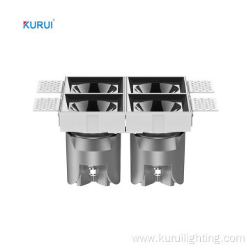 Die Casting Aluminum Square Four-Head Dimmable Led Downlight